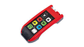 Pushbutton device TGD-8 TGD-8 keypad with 8 two-stage push buttons, STOP switch, and toggle switch, optionally with RGB-LED status indicator.