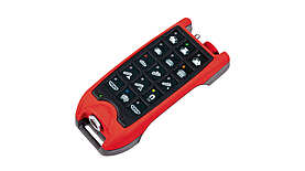 Tastengerät TGD-F15 CAN Foto des TGD-F15 CAN Tastengeräts mit 15 hinterleuchteten RGB-Tasten in dreireihiger Anordnung und robustem Design für flexible Steuerungsanwendungen.