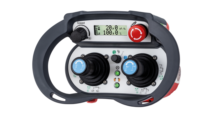 Joystickgerät T3 Foto des T3 Joystickgeräts, das sein ergonomisches Design und die intuitiven Bedienelemente für vielseitige Steuerungsanwendungen hervorhebt.