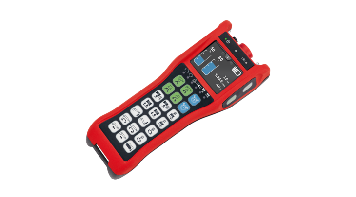 Tastengerät TGE-121 Tastengerät TGE-121 mit 25 einstufigen Drucktasten, optionalem 2.8“ Farbgrafikdisplay, RGB-LEDs und berührungsloser Sicherheitsschalter (PSEN).