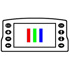 Icon eines Farbgrafikdisplays (GDC), das die Flexibilität und Visualisierung betont.