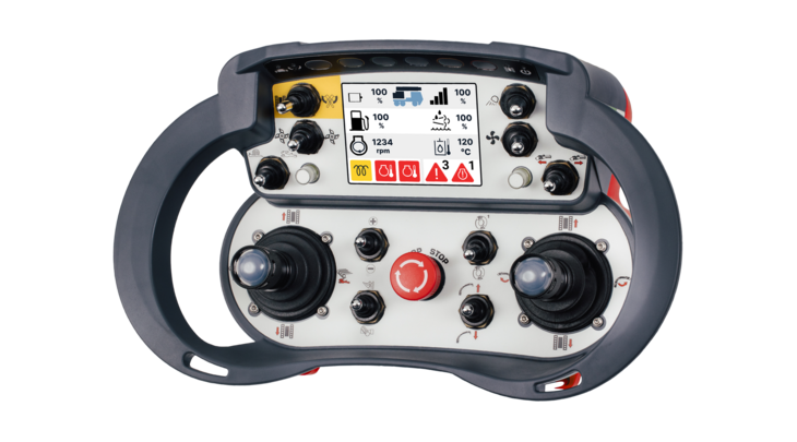 Joystickgerät T5 Foto des T5 Joystickgeräts, das sein robustes Design und die Bedienelemente für präzise Steuerungsanwendungen hervorhebt.